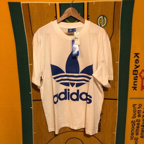 blue and white adidas outfit